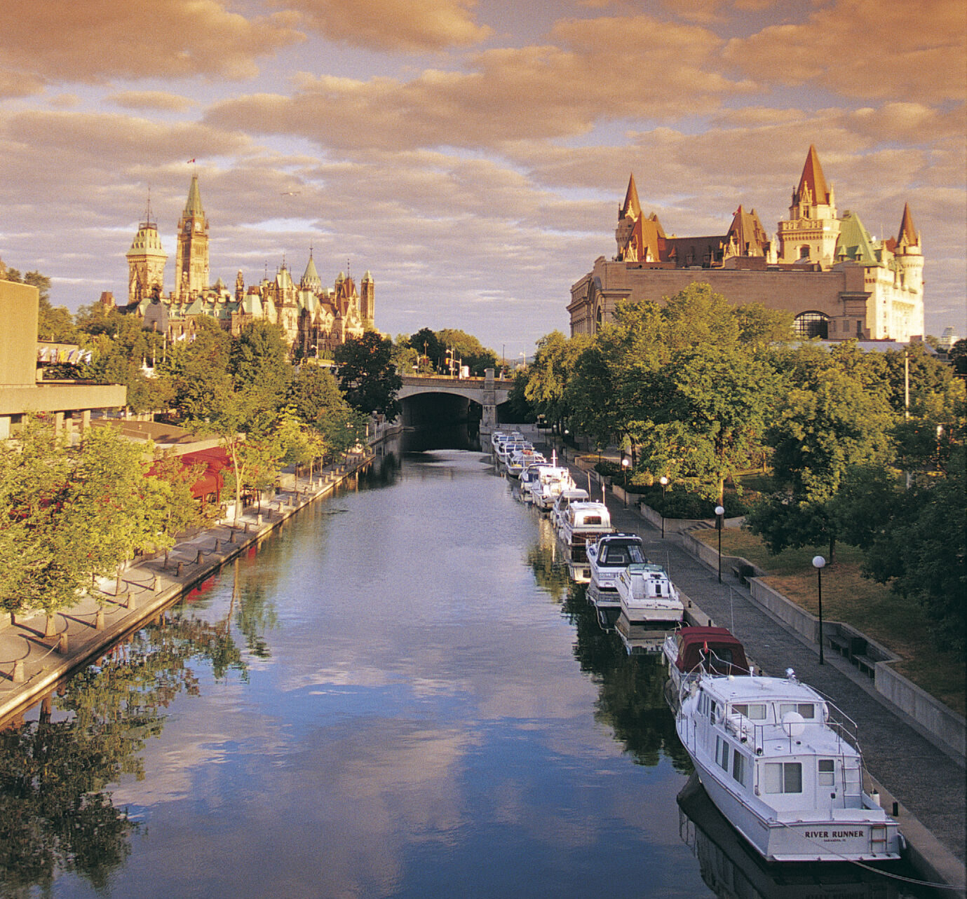 Rideau Canal UNESCO World Heritage Site with Parliament Buildings